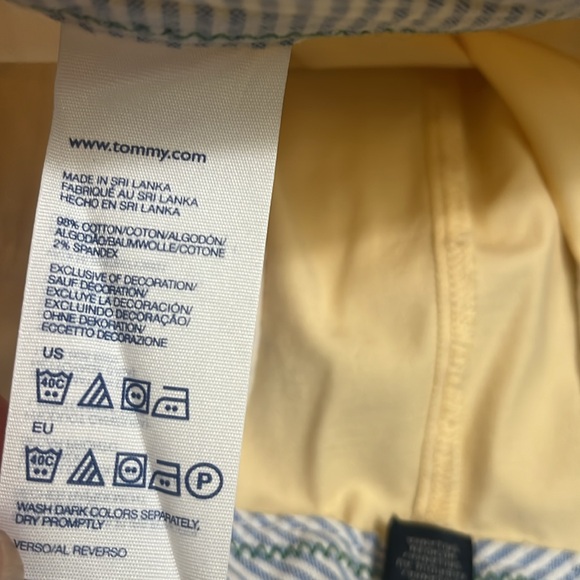 Tommy Hilfiger Yellow Casual Bermuda Plus Size Shorts - Picture 7 of 7